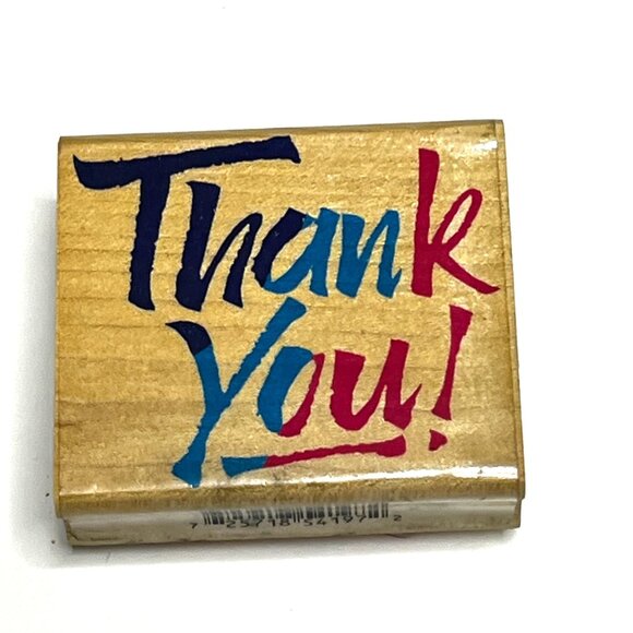 Inkadinkado Thank You! Rubber Stamp 4197-M - Picture 1 of 5